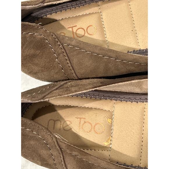Me Too Women’s Martina Leather Suede Bow Front Slip On Ballet Shoe Size 8 Brown - Picture 5 of 7